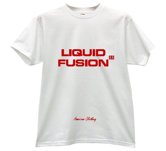 White T-Shirt with Liquid FUsion Lettering